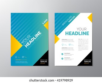 Brochure template design - can be used also as design for flyers, posters or any other printed or online graphic materials.