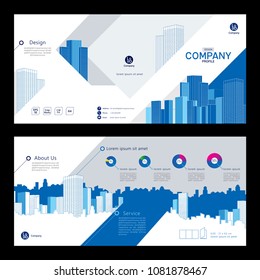 Brochure template design. Company profile. Concept of architecture design. Vector illustration