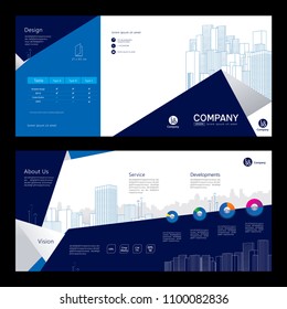 Brochure template design. Company profile. Concept of architecture design. Vector illustration