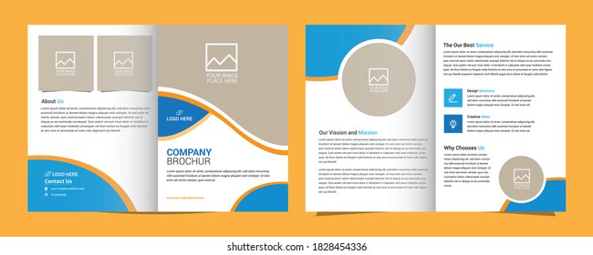 Brochure template design it's compatible with bifold, catalog, company profile, booklet, annual report, company profile, minimalist design and fully editable.
