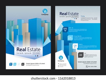 Brochure template design. Concept of architecture design. Vector illustration