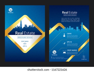 Brochure template design. Concept of architecture design. Vector illustration