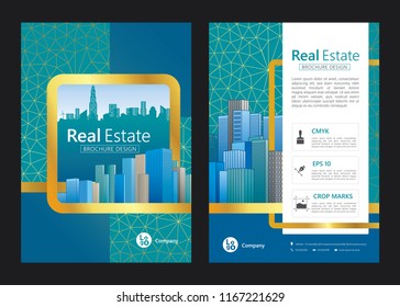 Brochure template design. Concept of architecture design. Vector illustration