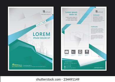 Brochure template design. Concept of architecture design. Vector illustration