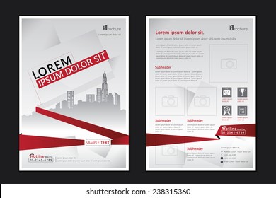 Brochure template design. Concept of architecture design. Vector illustration