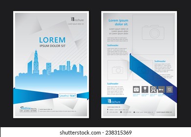 Diseño de plantilla de folleto. Concepto de diseño arquitectónico. Ilustración del vector