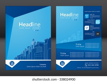 Brochure template design. Concept of architecture design. Vector illustration