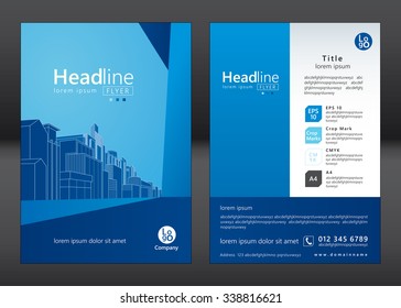 Brochure template design. Concept of architecture design. Vector illustration