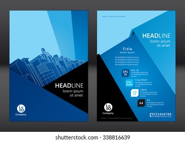 Brochure template design. Concept of architecture design. Vector illustration