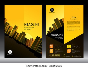 Brochure template design. Concept of architecture design. Vector illustration