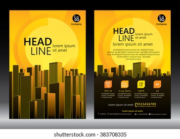 Brochure template design. Concept of architecture design. Vector illustration