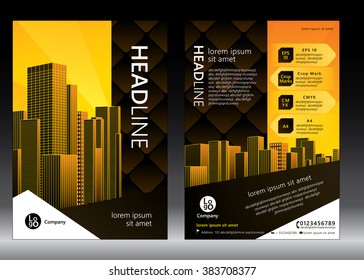 Brochure template design. Concept of architecture design. Vector illustration