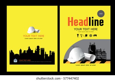 Brochure template design. Concept of architecture design. construction brochure layout,, layout in A4 size