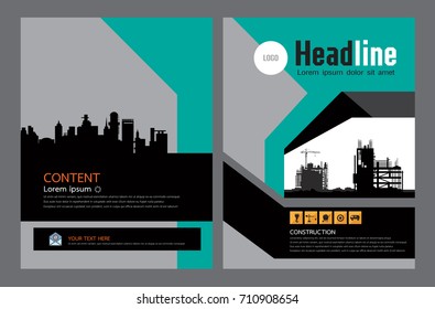 Brochure template design. Concept of architecture . construction  layout,