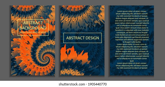 Brochure template design, cover design background, flyer, banner with abstract spirals background