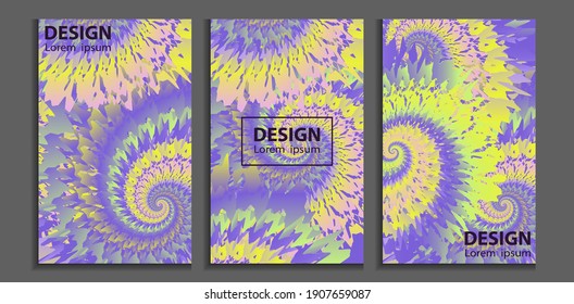 Entwurf einer Broschüre, Cover-Design-Hintergrund, Flyer, Banner mit abstraktem spiralen Hintergrund