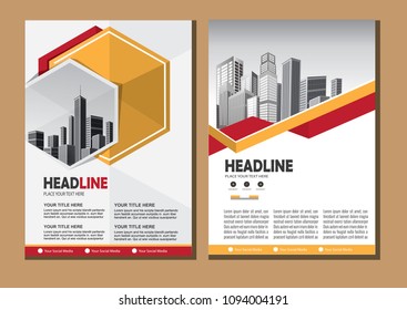 Brochure template design, cover modern layout, annual report, poster, flyer in A4 with colorful triangles, geometric shapes for tech, science, market with light background

