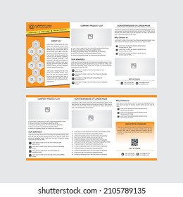 Brochure Template design double sided 2