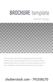 Brochure template design. Modern cover page layout. Bewitching trendy poster. Vector illustration on transparent background.