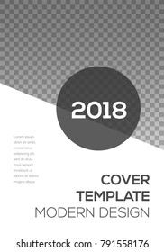 Brochure template design. Modern cover page layout. Attractive trendy poster. Vector illustration on transparent background.