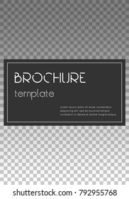 Brochure template design. Modern cover page layout. Extraordinary trendy poster. Vector illustration on transparent background.