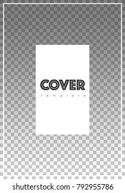 Brochure template design. Modern cover page layout. Dazzling trendy poster. Vector illustration on transparent background.