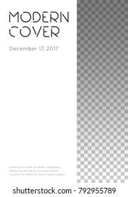 Brochure template design. Modern cover page layout. Classic trendy poster. Vector illustration on transparent background.