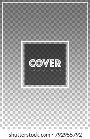 Brochure template design. Modern cover page layout. Cute trendy poster. Vector illustration on transparent background.