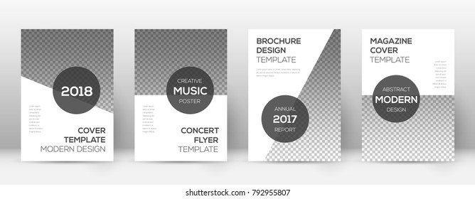 Brochure template design. Modern cover page layout. Actual trendy poster. Vector illustration on transparent background.