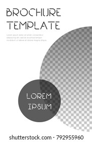 Brochure template design. Modern cover page layout. Brilliant trendy poster. Vector illustration on transparent background.
