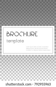 Brochure template design. Modern cover page layout. Exquisite trendy poster. Vector illustration on transparent background.