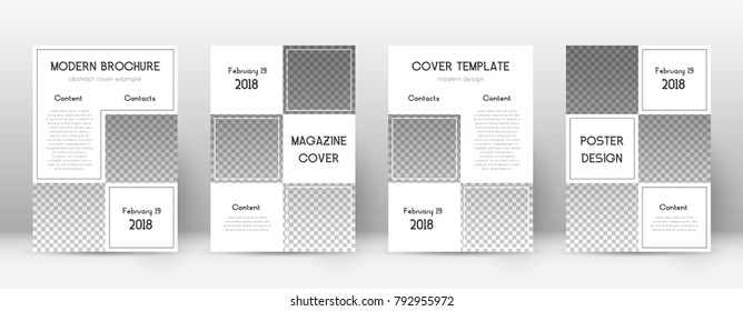 Brochure template design. Modern cover page layout. Appealing trendy poster. Vector illustration on transparent background.