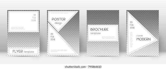 Brochure template design. Modern cover page layout. Astonishing trendy poster. Vector illustration on transparent background.