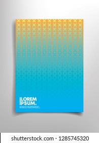 Brochure template design with pattern abstract design