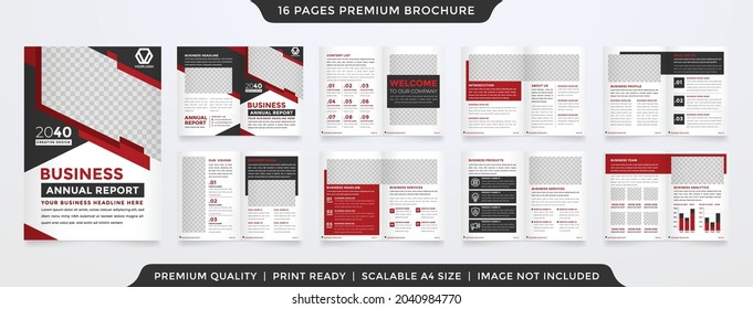 brochure template design with simple style and modern layout use for business company proposal and annual report
