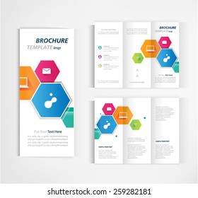 brochure template design vector