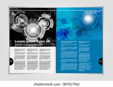 Brochure template design, vector