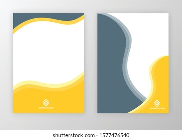 Brochure template design vector. Modern design with abstract and colorful shapes can be use for leaflet, book, poster, flyer, catalogue in A4 size. easy to edit, customize for print