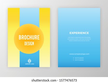 Brochure template design vector. Modern design with abstract and colorful shapes can be use for leaflet, book, poster, flyer, catalogue in A4 size. easy to edit, customize for print