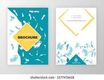 Brochure template design vector. Modern design with abstract and colorful shapes can be use for leaflet, book, poster, flyer, catalogue in A4 size. easy to edit, customize for print