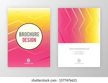 Brochure template design vector. Modern design with abstract and colorful shapes can be use for leaflet, book, poster, flyer, catalogue in A4 size. easy to edit, customize for print