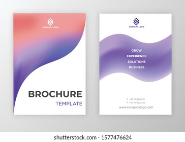 Brochure template design vector. Modern design with abstract and colorful shapes can be use for leaflet, book, poster, flyer, catalogue in A4 size. easy to edit, customize for print