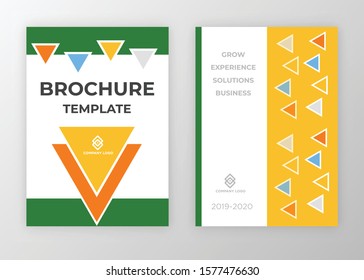 Brochure template design vector. Modern design with abstract and colorful shapes can be use for leaflet, book, poster, flyer, catalogue in A4 size. easy to edit, customize for print