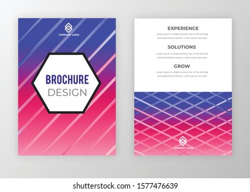 Brochure template design vector. Modern design with abstract and colorful shapes can be use for leaflet, book, poster, flyer, catalogue in A4 size. easy to edit, customize for print