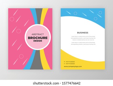 Brochure template design vector. Modern design with abstract and colorful shapes can be use for leaflet, book, poster, flyer, catalogue in A4 size. easy to edit, customize for print
