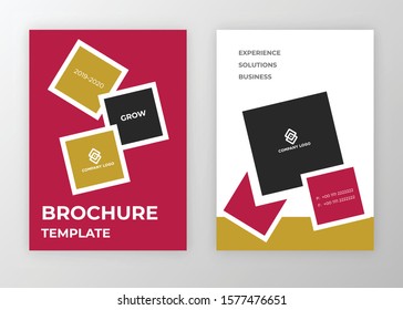 Brochure template design vector. Modern design with abstract and colorful shapes can be use for leaflet, book, poster, flyer, catalogue in A4 size. easy to edit, customize for print