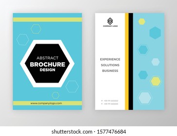 Brochure template design vector. Modern design with abstract and colorful shapes can be use for leaflet, book, poster, flyer, catalogue in A4 size. easy to edit, customize for print