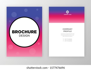 Brochure template design vector. Modern design with abstract and colorful shapes can be use for leaflet, book, poster, flyer, catalogue in A4 size. easy to edit, customize for print