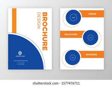 Brochure template design vector. Modern design with abstract and colorful shapes can be use for leaflet, book, poster, flyer, catalogue in A4 size. easy to edit, customize for print