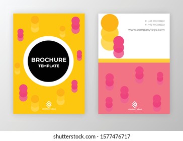 Brochure template design vector. Modern design with abstract and colorful shapes can be use for leaflet, book, poster, flyer, catalogue in A4 size. easy to edit, customize for print